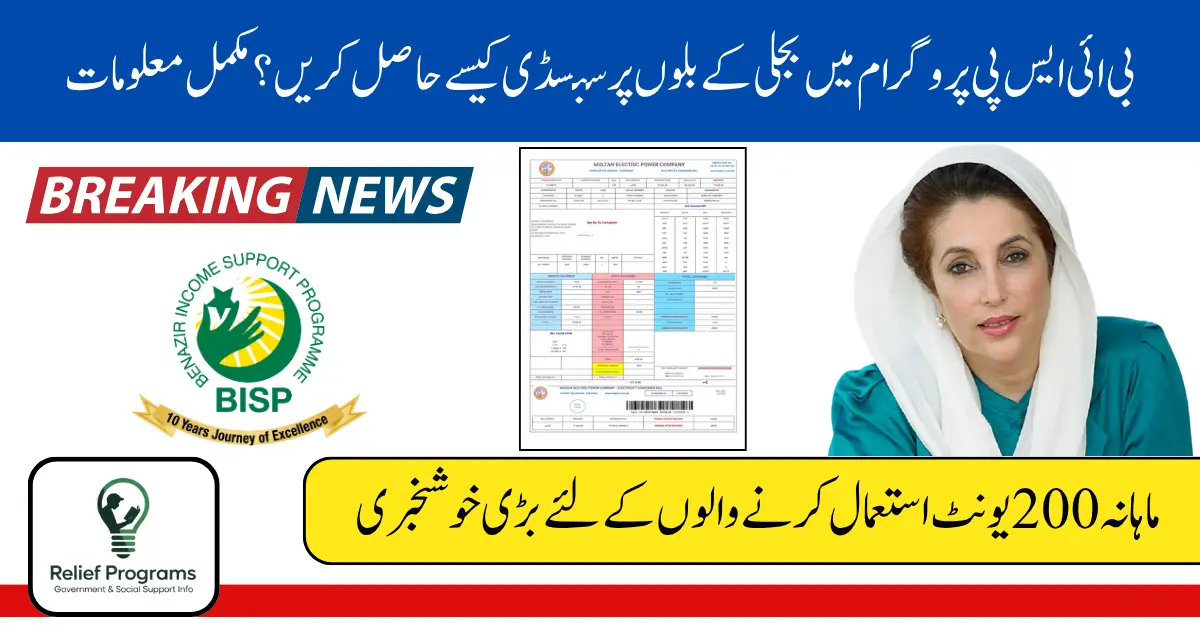 BISP Electricity Subsidy