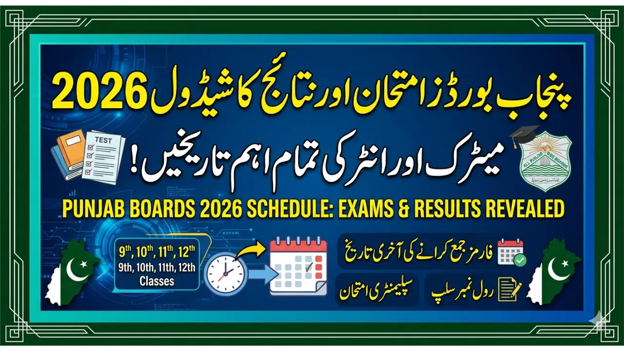 Matric & Inter Exam and Result Schedule